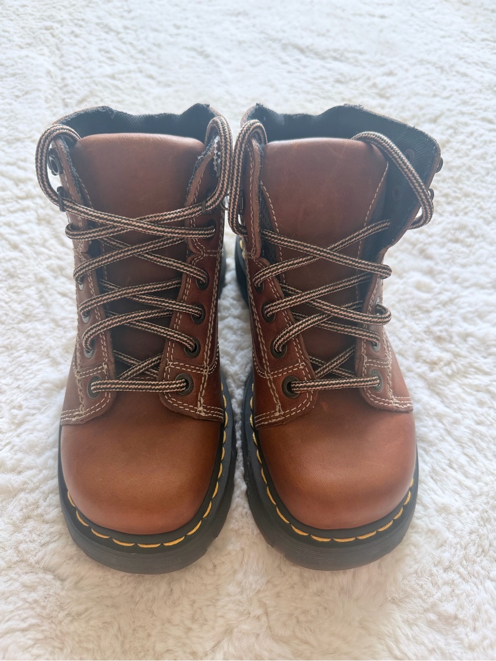 Dr Martens  Y2K  8A07 Brown Lace-Up Leather Boots